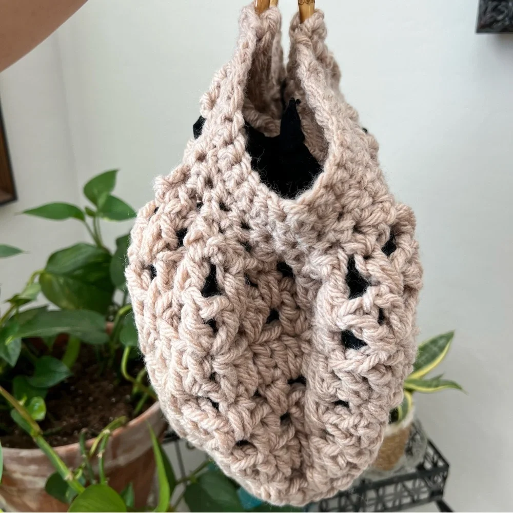Handmade Crochet Hobo Handbag
